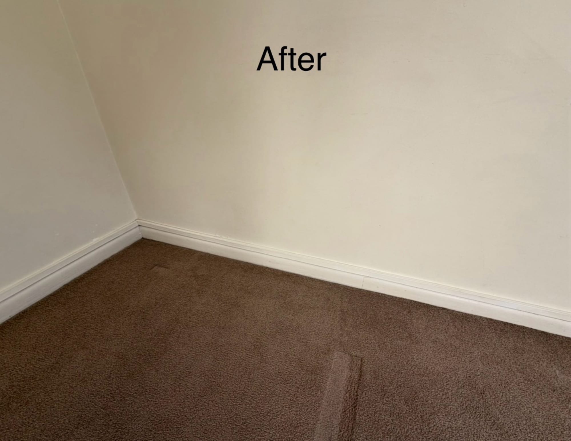 Same room corner clean after treatment