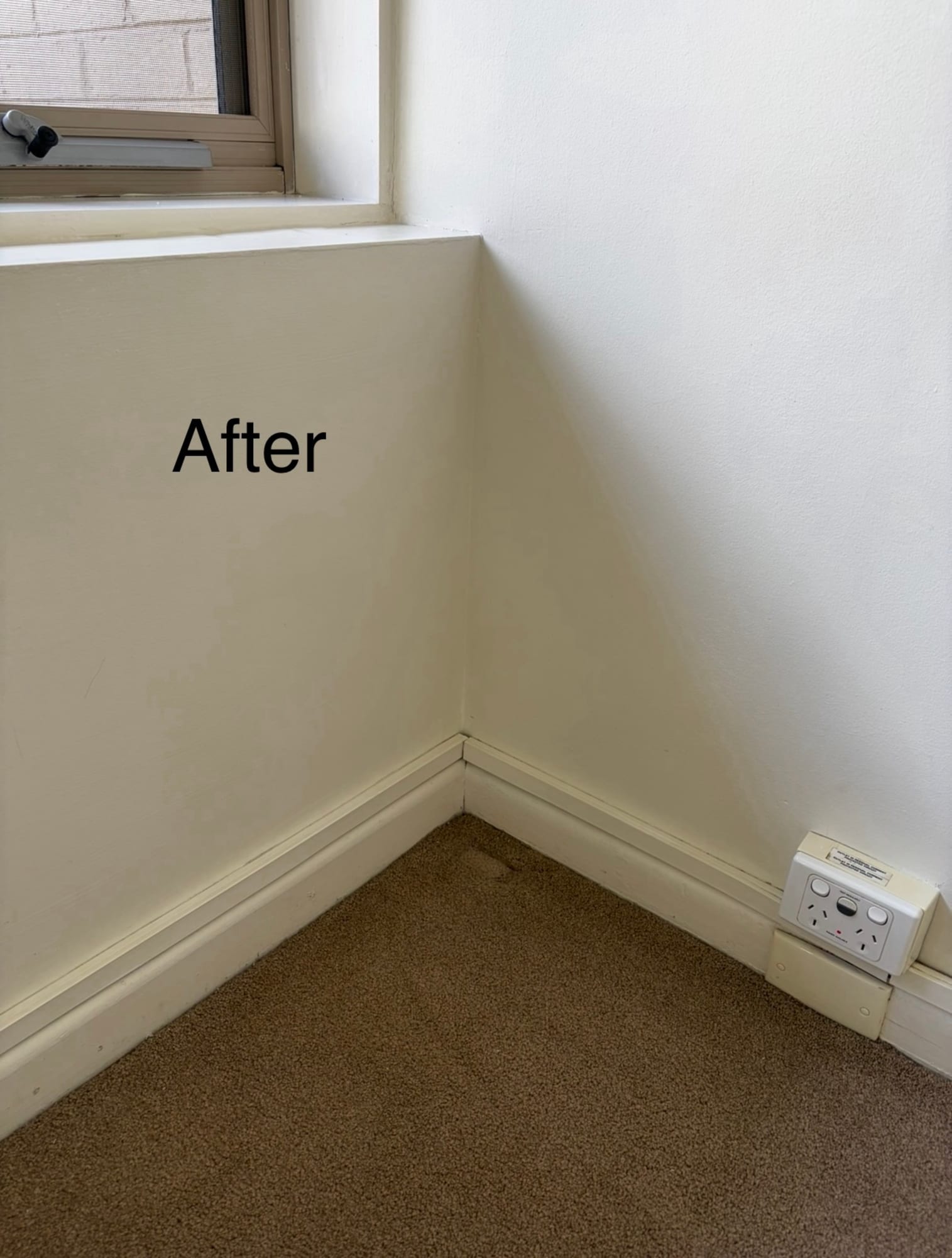Room corner fresh and clean after treatment